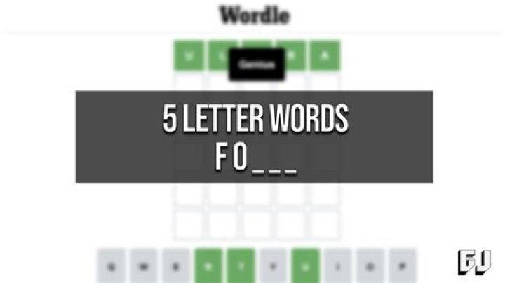 5 letter words starting with FO – Wordle Game Help