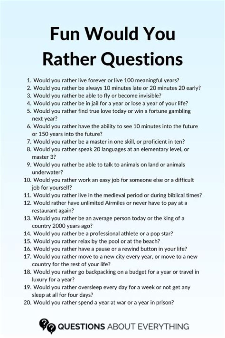 90 Would You Rather Questions for Students
