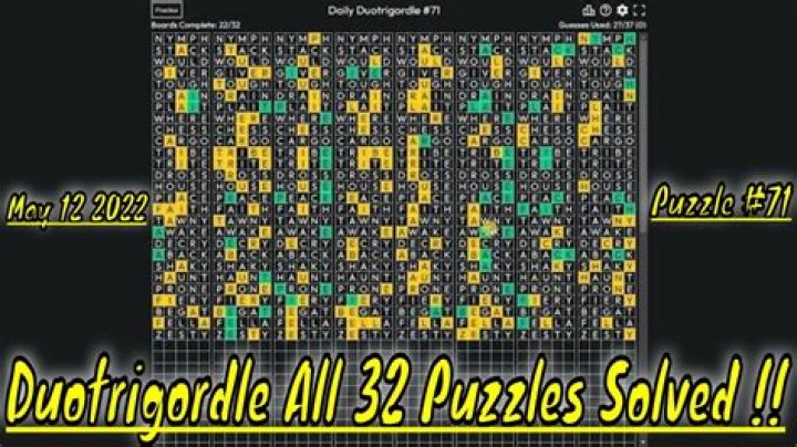 All Duotrigordle #84 Answers (May 25, 2022)