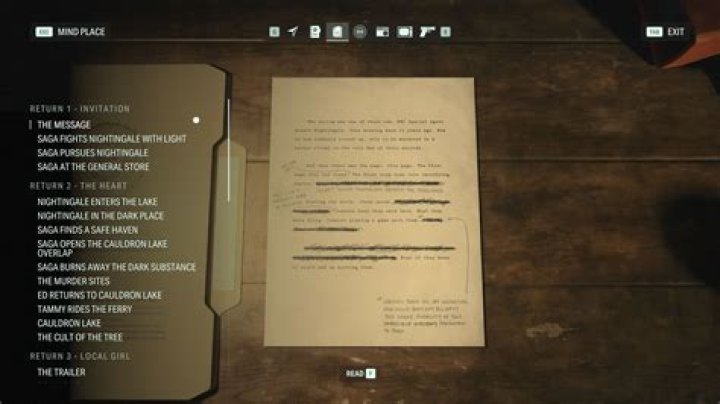 All Manuscript Pages in Alan Wake 2