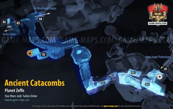 Ancient Catacombs Map, Zeffo for Star Wars Jedi Fallen Order