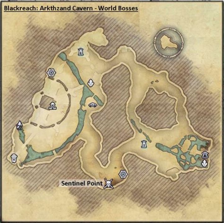 Arkthzand Cavern Skyshards Location Map The Elder Scrolls Online (ESO)