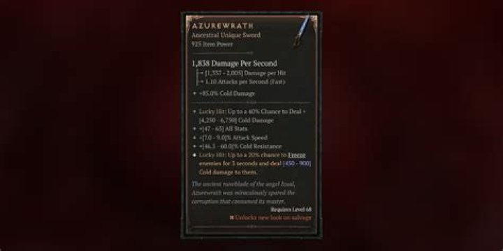 Azurewrath - Diablo IV Database