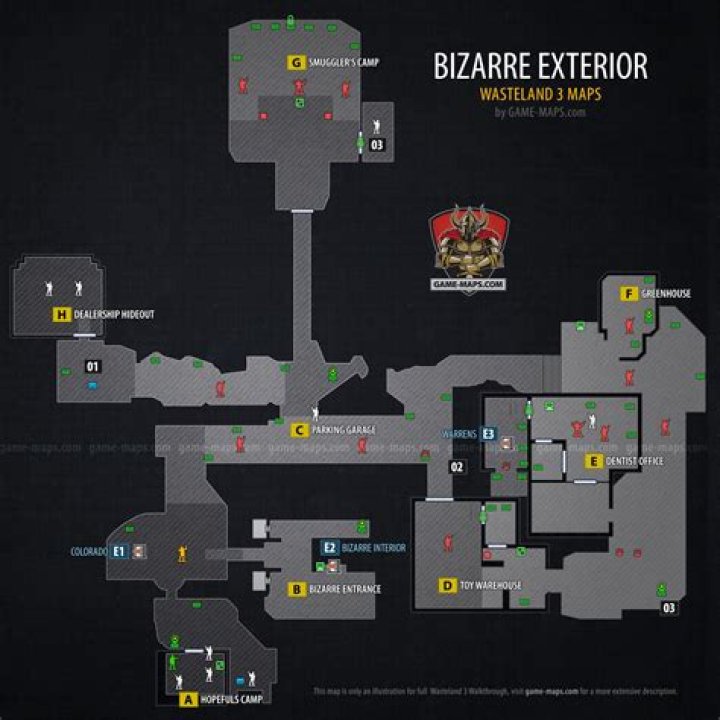 Bizarre Exterior Map with Walkthrough