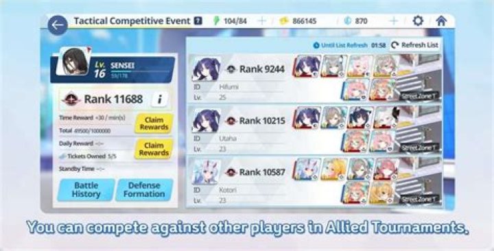 Blue Archive – Tactical Challenge (PVP Guide)