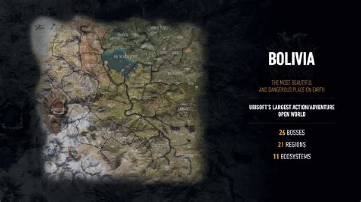 Bolivia, Ghost Recon: Wildlands Map