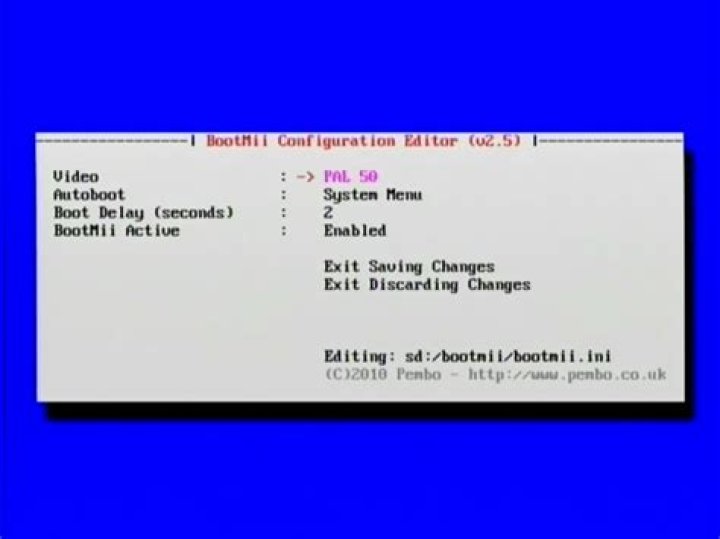BootMii Configuration Editor Wii - GameBrew