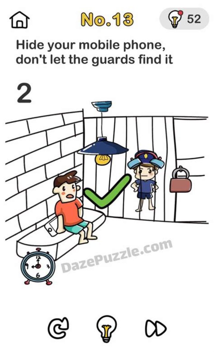 
Brain Out Escape Room Level 13 (Hide your mobile phone don’t let the guards find it)