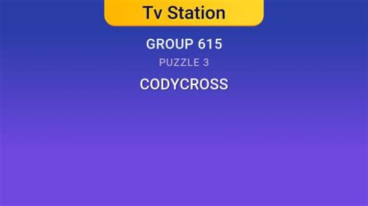 CodyCross TV Station Group 615-Puzzle 5 Answers • Game Solver