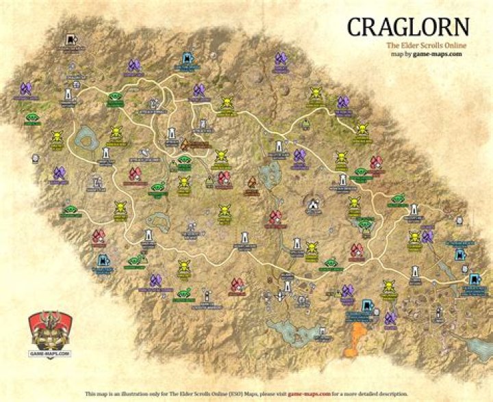 Craglorn Map - The Elder Scrolls Online (ESO)