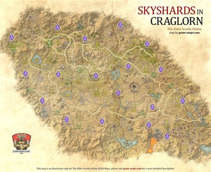 Craglorn Skyshards Location Map The Elder Scrolls Online (ESO)