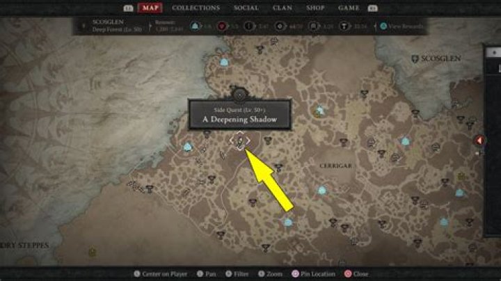 Deepening Shadow Dark Thicket Barret Location