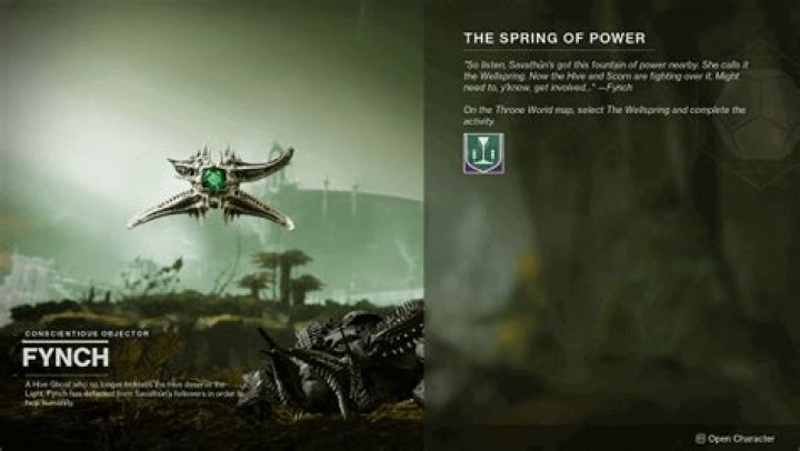 Destiny 2 How To Complete The Spring of Power Quest
