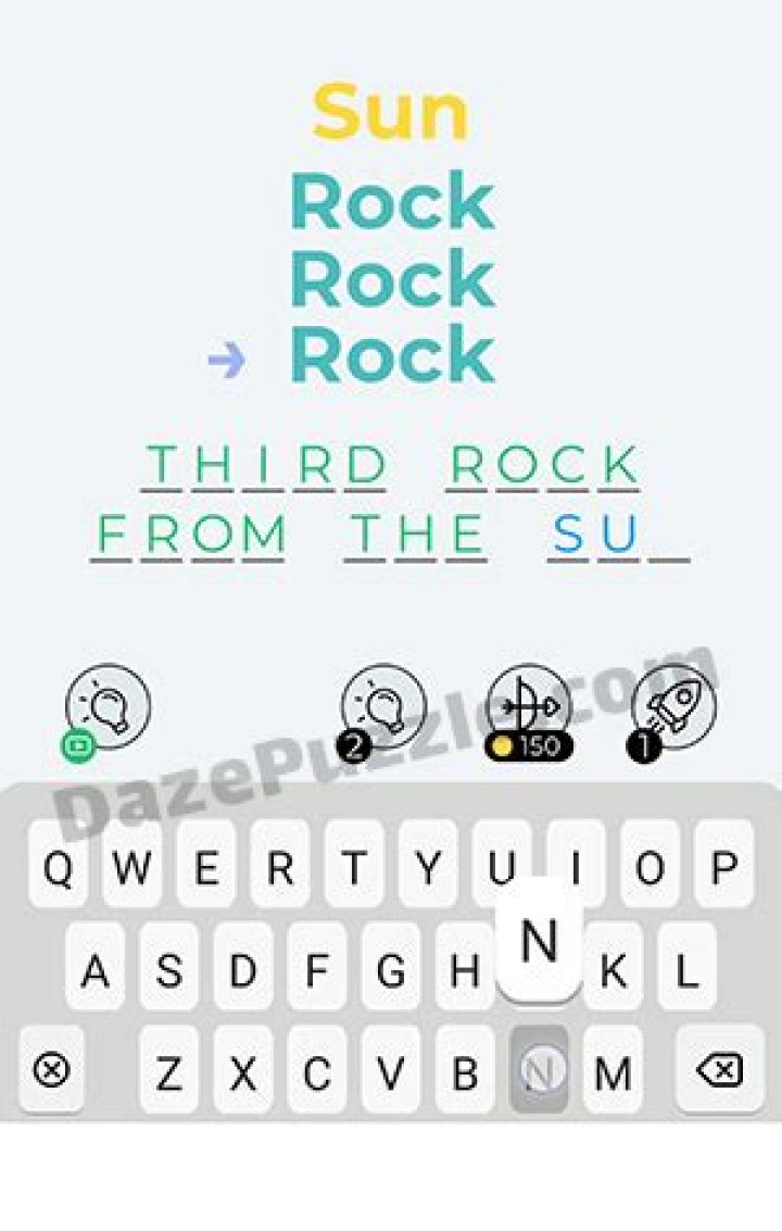 
Dingbats Level 162 [sun rock rock rock] Answer