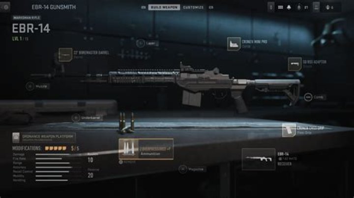 EBR-14 | Weapon Blueprints in COD Modern Warfare and Warzone