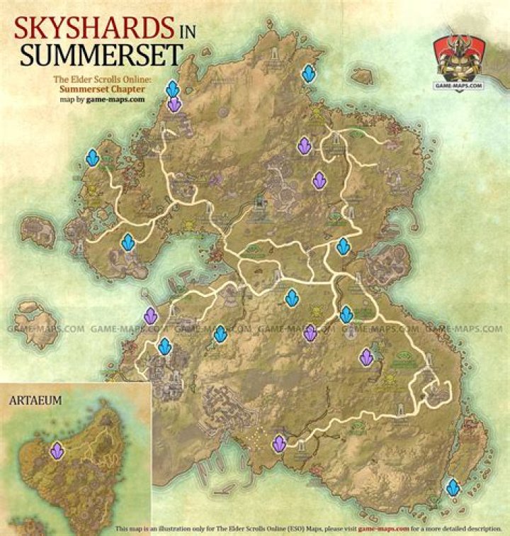 ESO King's Haven Pass Delve Map with Skyshard and Boss location in Summerset