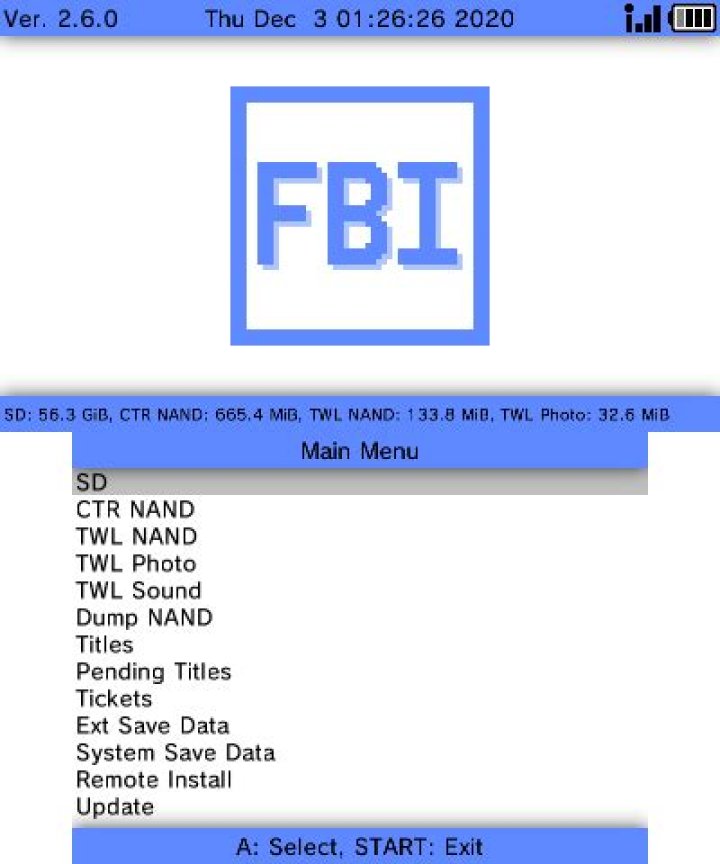 FBI 3DS - GameBrew