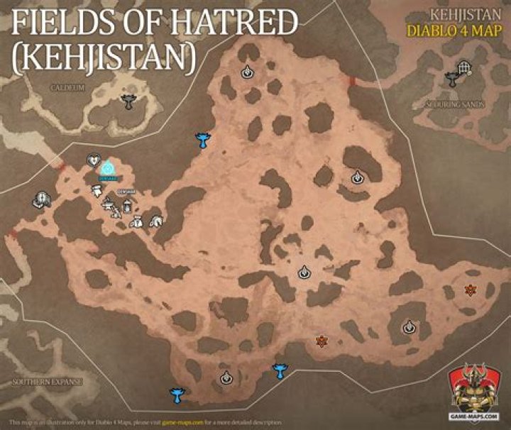 Fields of Hatred (Kehjistan) Map for Diablo 4