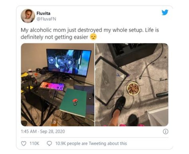 Fortnite Pro’s Gaming Setup Destroyed By Alcoholic Mother