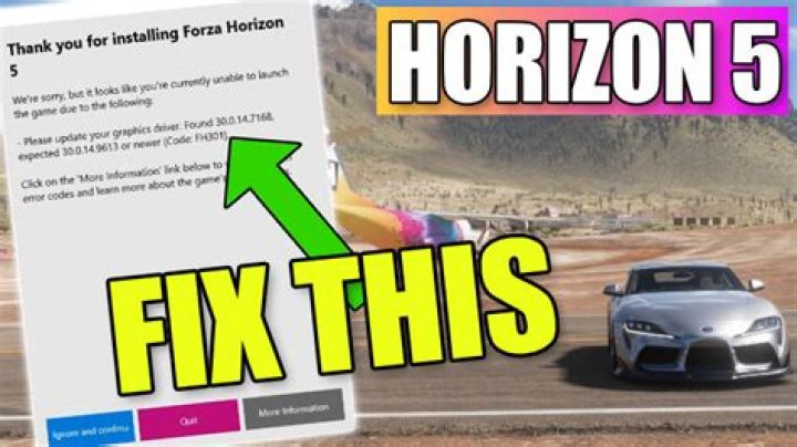 Forza Horizon 5 FH301 Error Fix