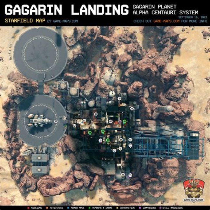 Gagarin Landing Map Starfield