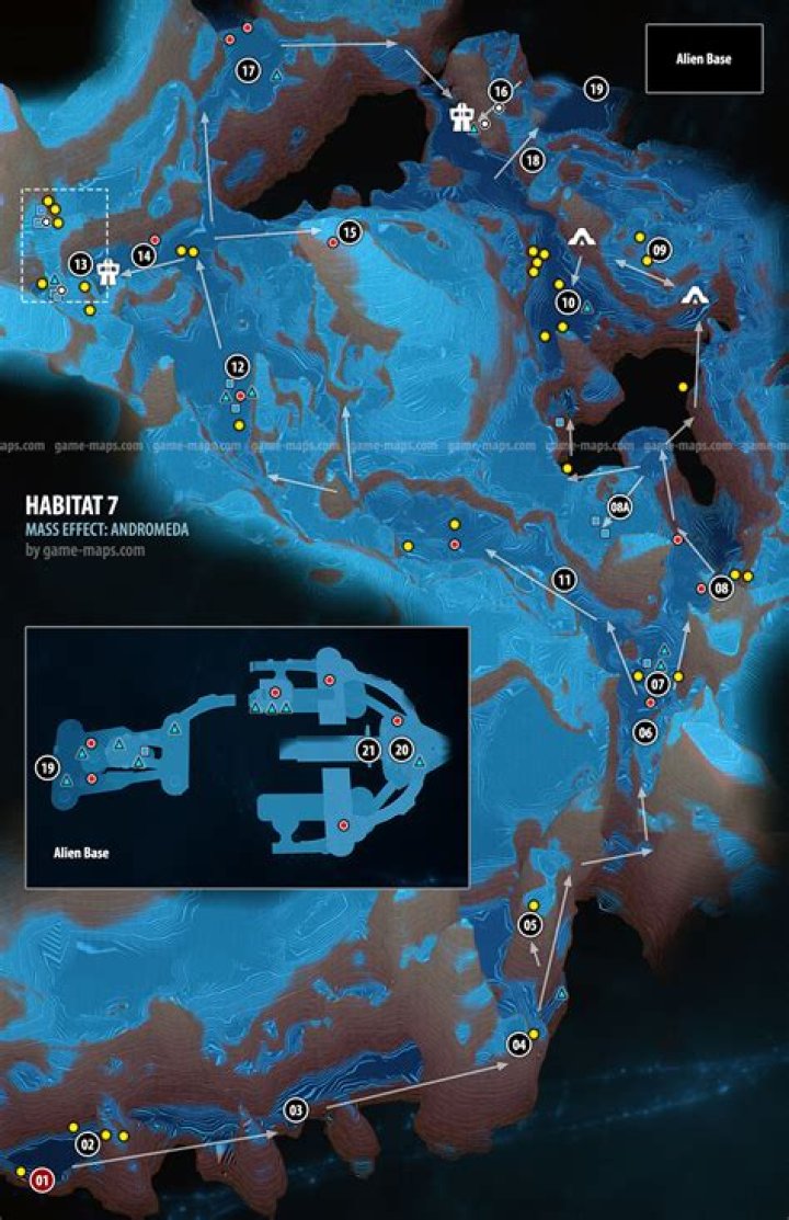 Habitat 7 Map - Planet in Mass Effect Andromeda