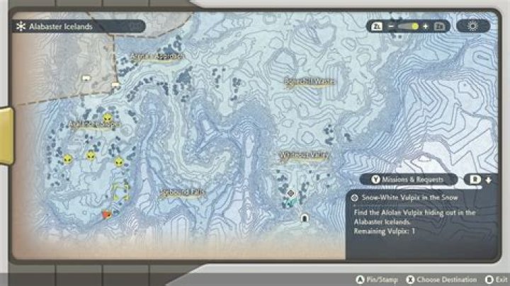 How to complete Snow-White Vulpix in the Snow request guide in Pokémon Legends Arceus - All Alolan Vulpix locations