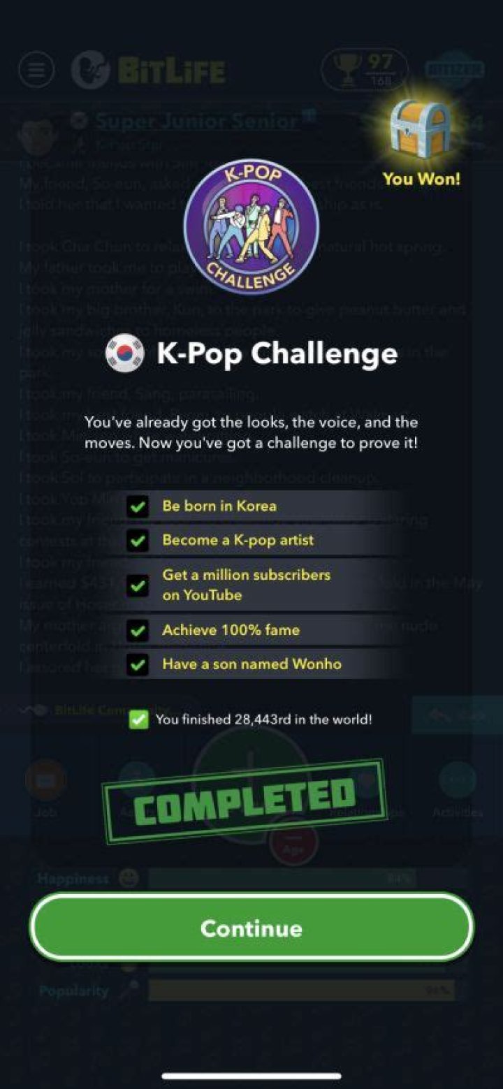 How to complete the K-pop challenge