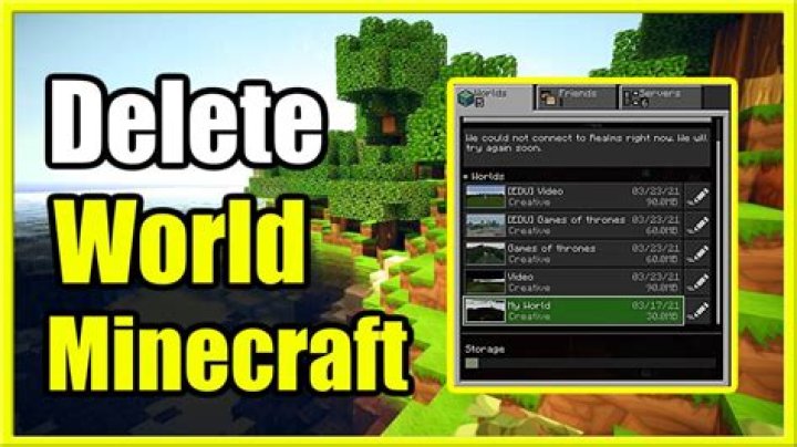 How to delete a world in Minecraft