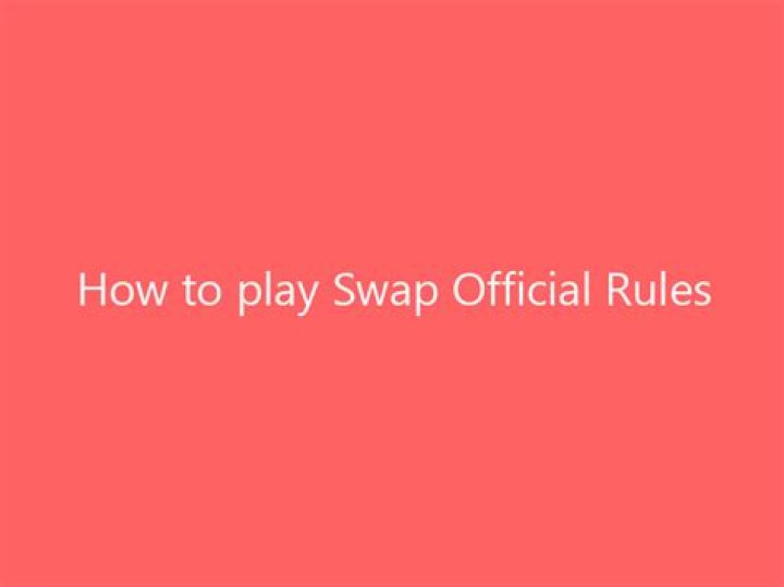 How to play Swap! | Official Rules