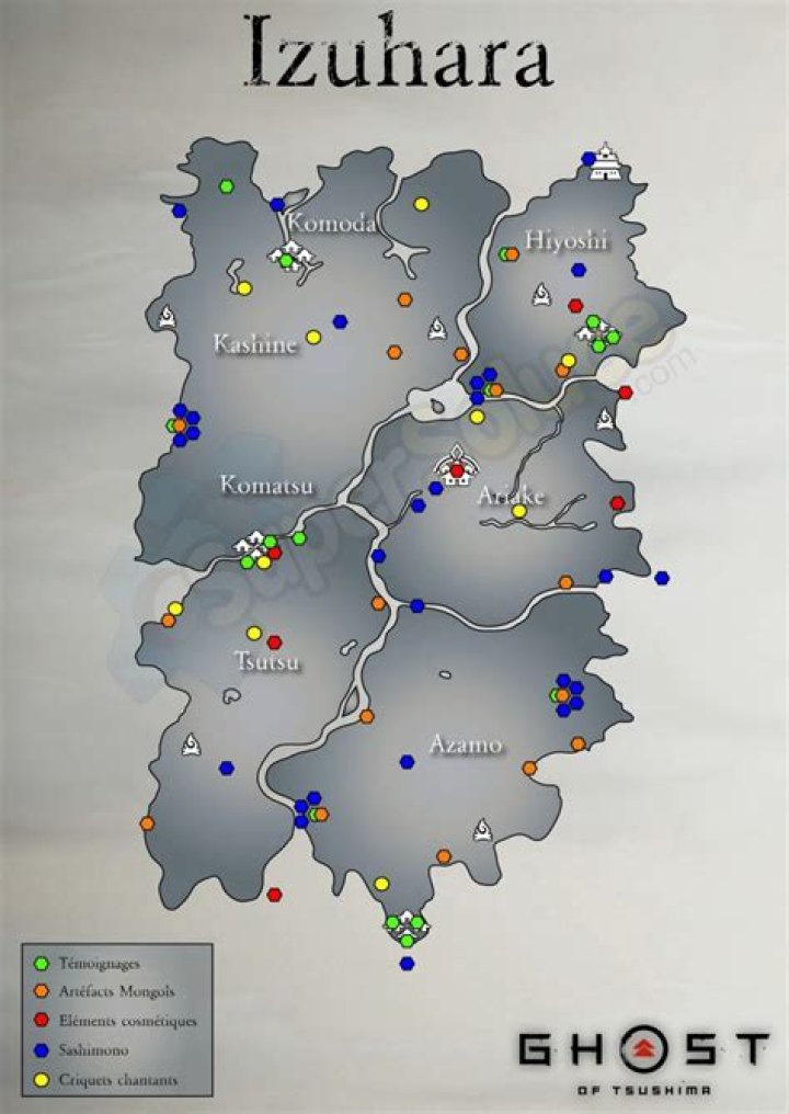 Izuhara, Ghost of Tsushima Map