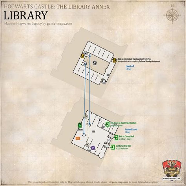 Library Map Hogwarts Legacy