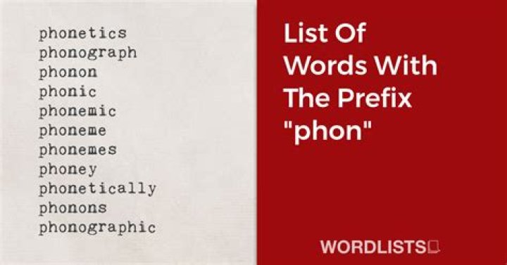 List of Words Containing 'phon'