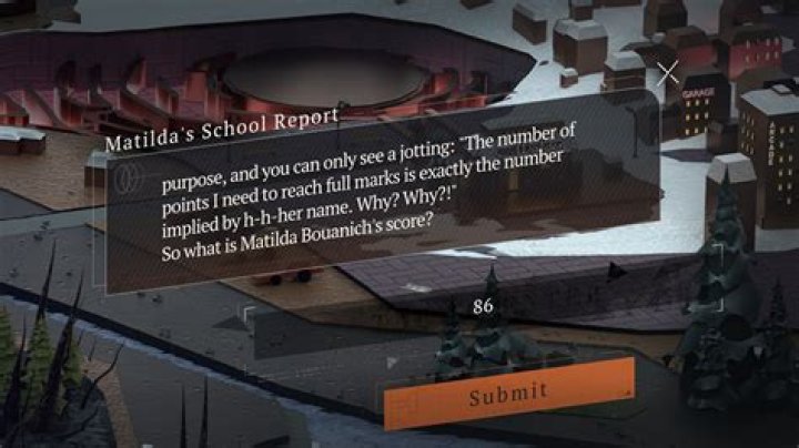 Matilda's School Report (Riddle Solution)