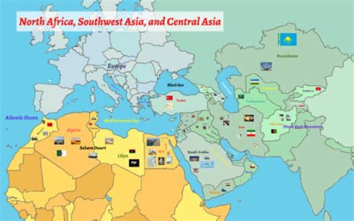 North Africa, Southwest Asia, Central Asia Pol Map Quiz