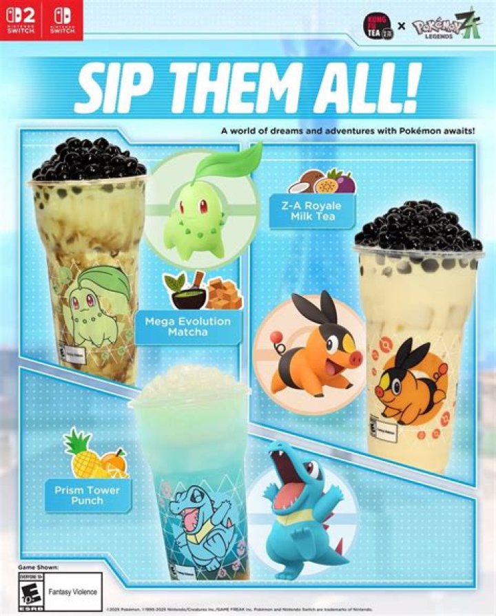 Pokemon Go x Kung Fu Tea Collaboration featuring Limited Time Themed Cups in June
