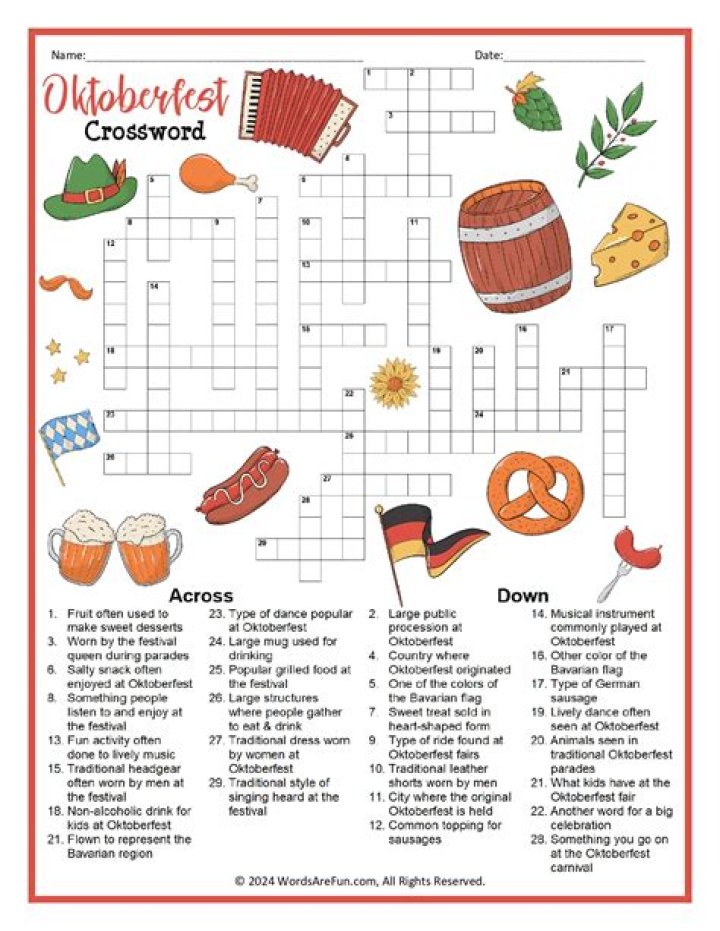 *Prost!* Munich resident you may find at Oktoberfest crossword clue answer