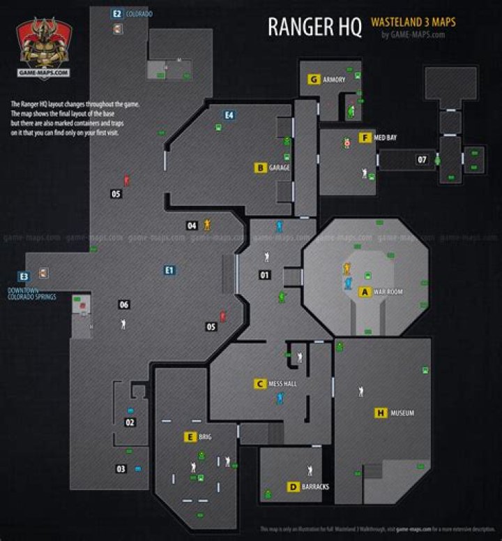 Ranger HQ Map with Walkthrough
