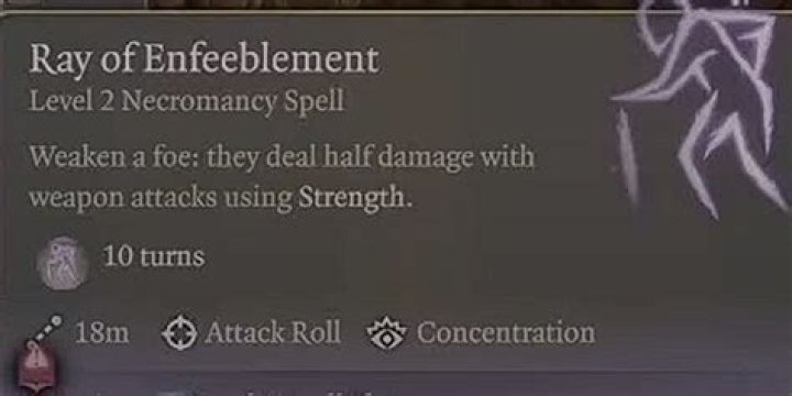 Ray of Enfeeblement - Baldur's Gate 3 Database