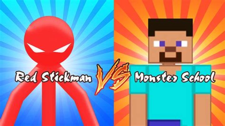 Red Stickman Vs Monster School
