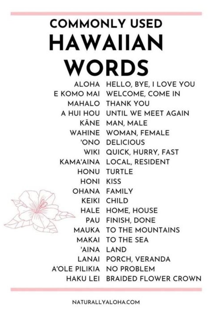 
Relaxing Words: [Something Associated With Hawaii]-Answers