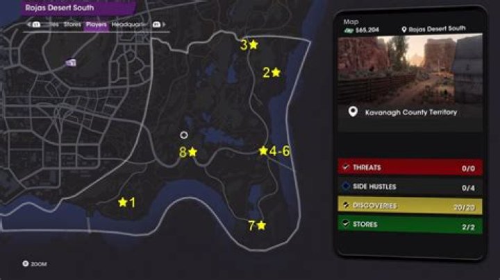 Rojas Desert South Collectibles Locations