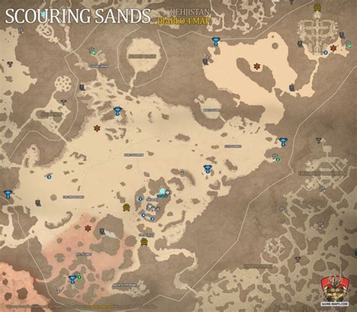 Scouring Sands Map for Diablo 4
