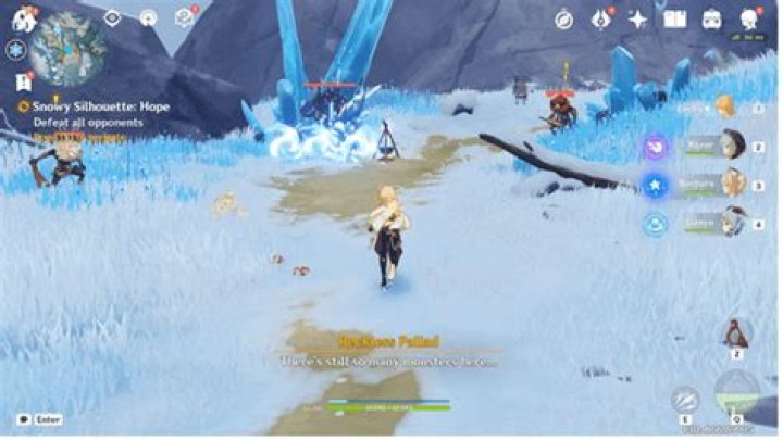 Snowy Silhouette Hope Quest Genshin Impact