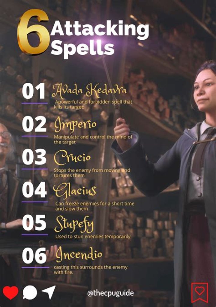 Spells in Hogwarts Legacy