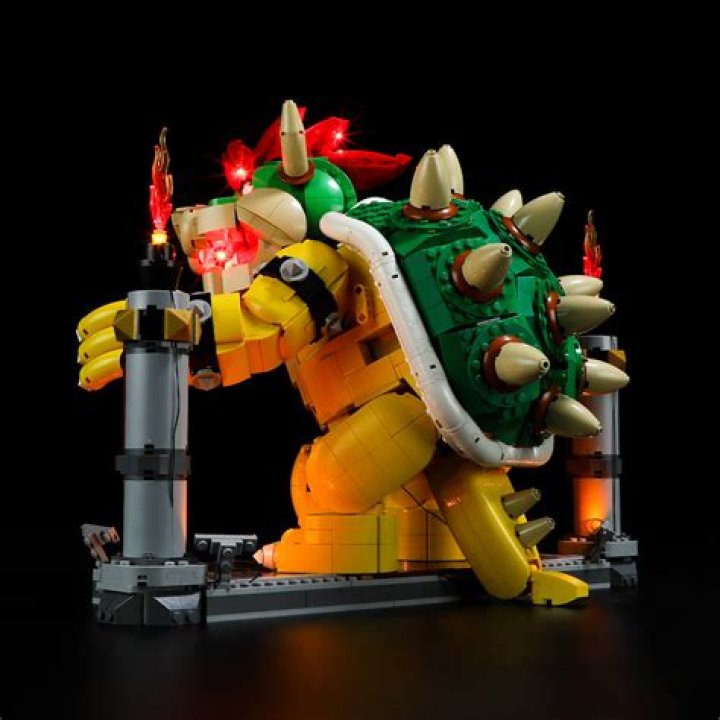 The 14ft tall LEGO Bowser statue is pure nightmare fuel