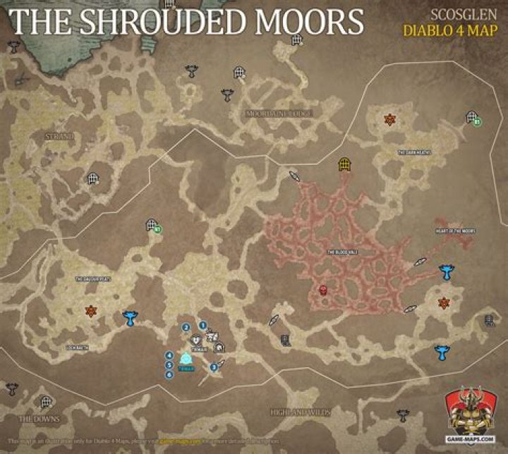 The Shrouded Moors Map for Diablo 4
