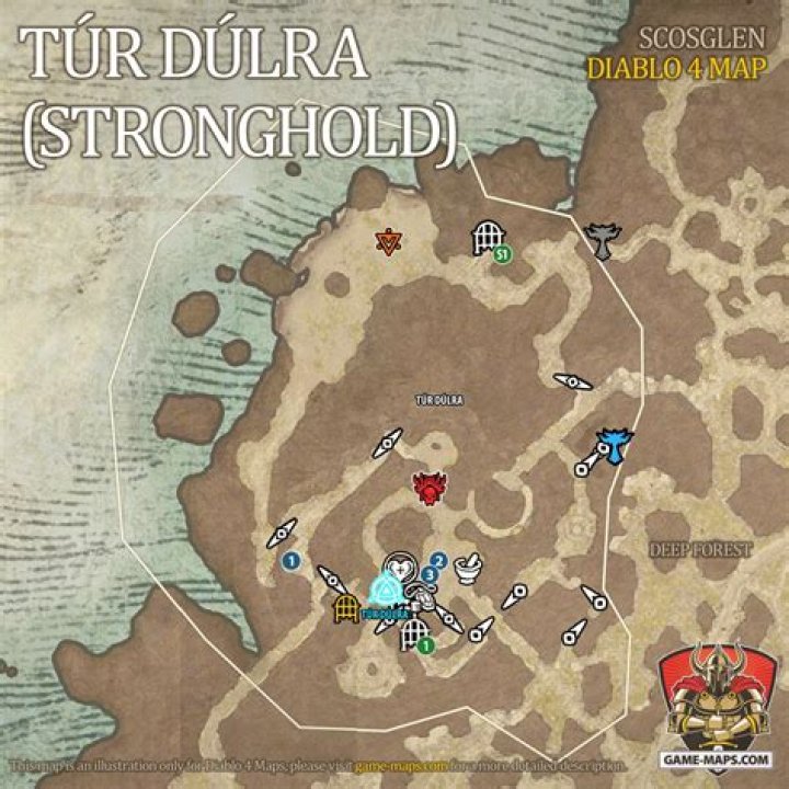 Túr Dúlra (Stronghold) Map for Diablo 4