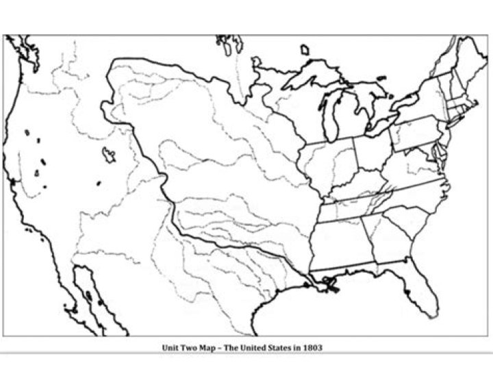Unit two Map- The United States in 1803 Quiz