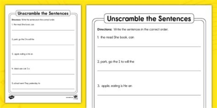 Unscramble the sentences Quiz
